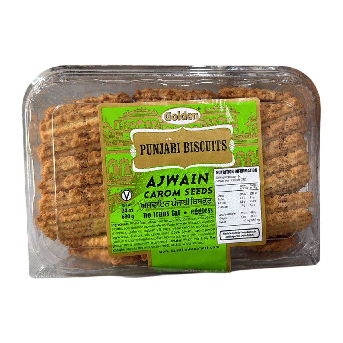 Golden Punjabi Biscuits Ajwain 680 g