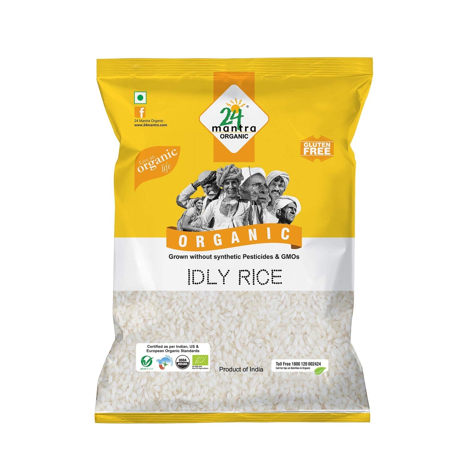 24mantra Organic Parboiled (idly) Rice 5 kg