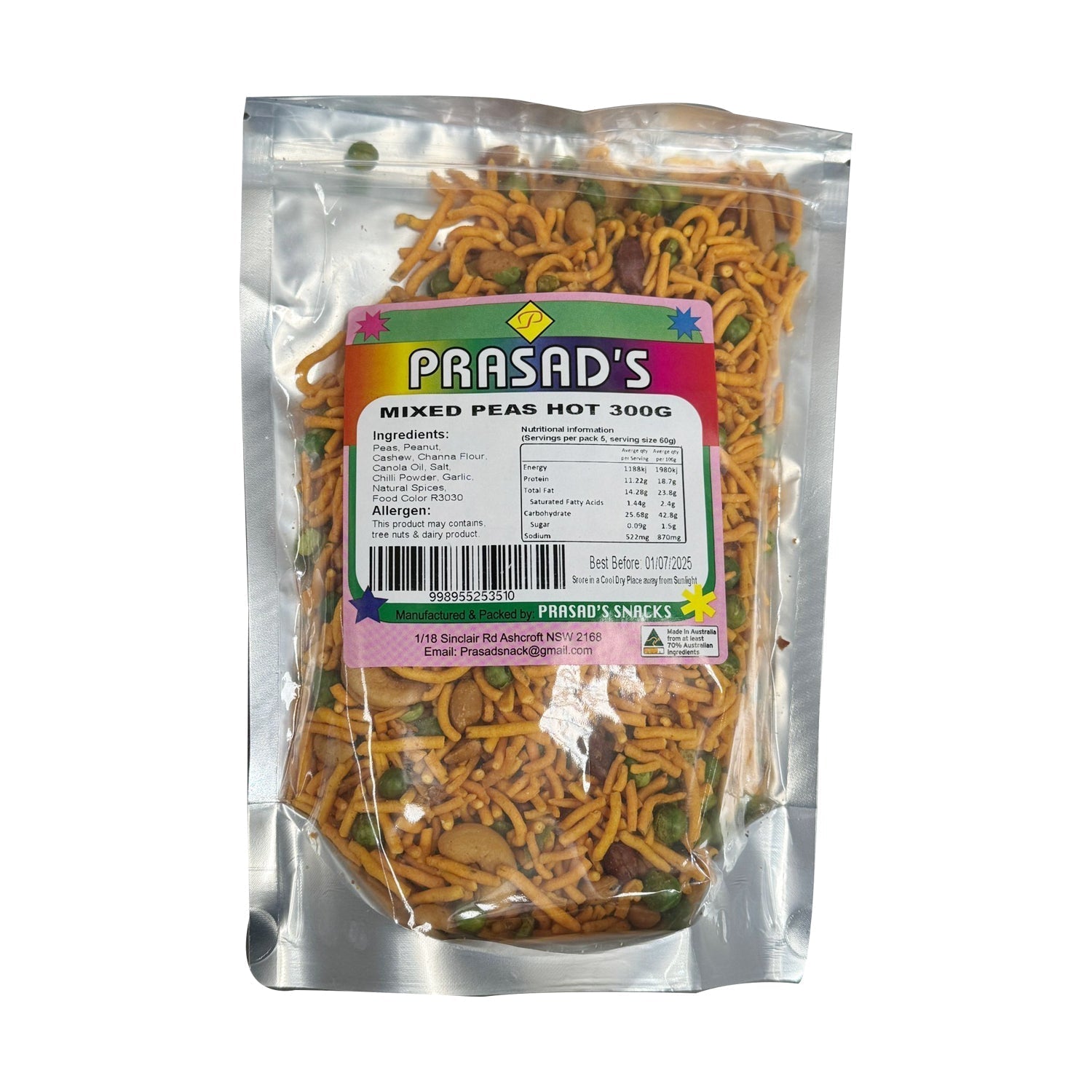 Prasad's Mixed Peas Hot 300 g