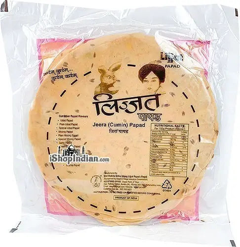 Lijjat Jeera (Cumin) Papad 200 g