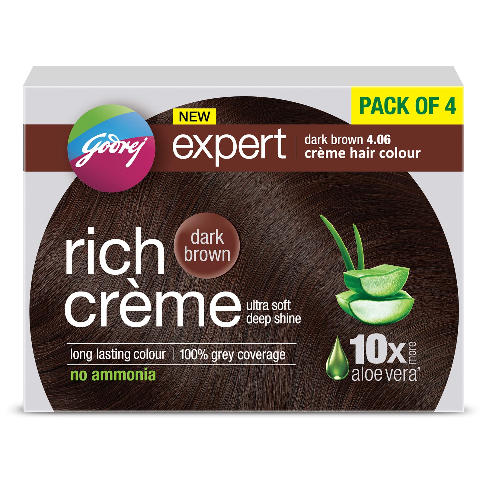 Goderj Expert Dark Brown 4.06 Hair Colour 20 G+20 ml