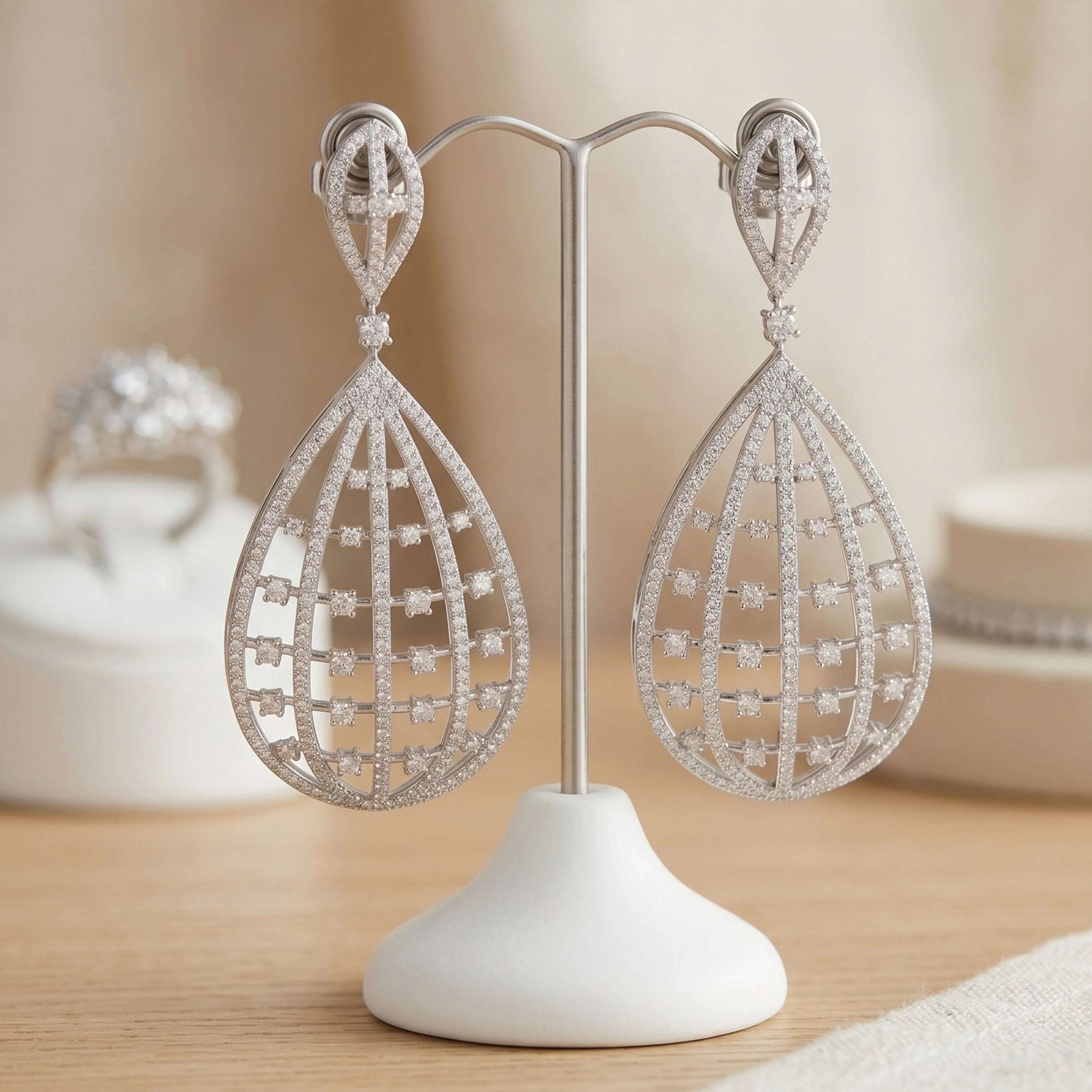 Celeste Basket Glow Earrings
