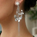 Silver Butterfly Danglers