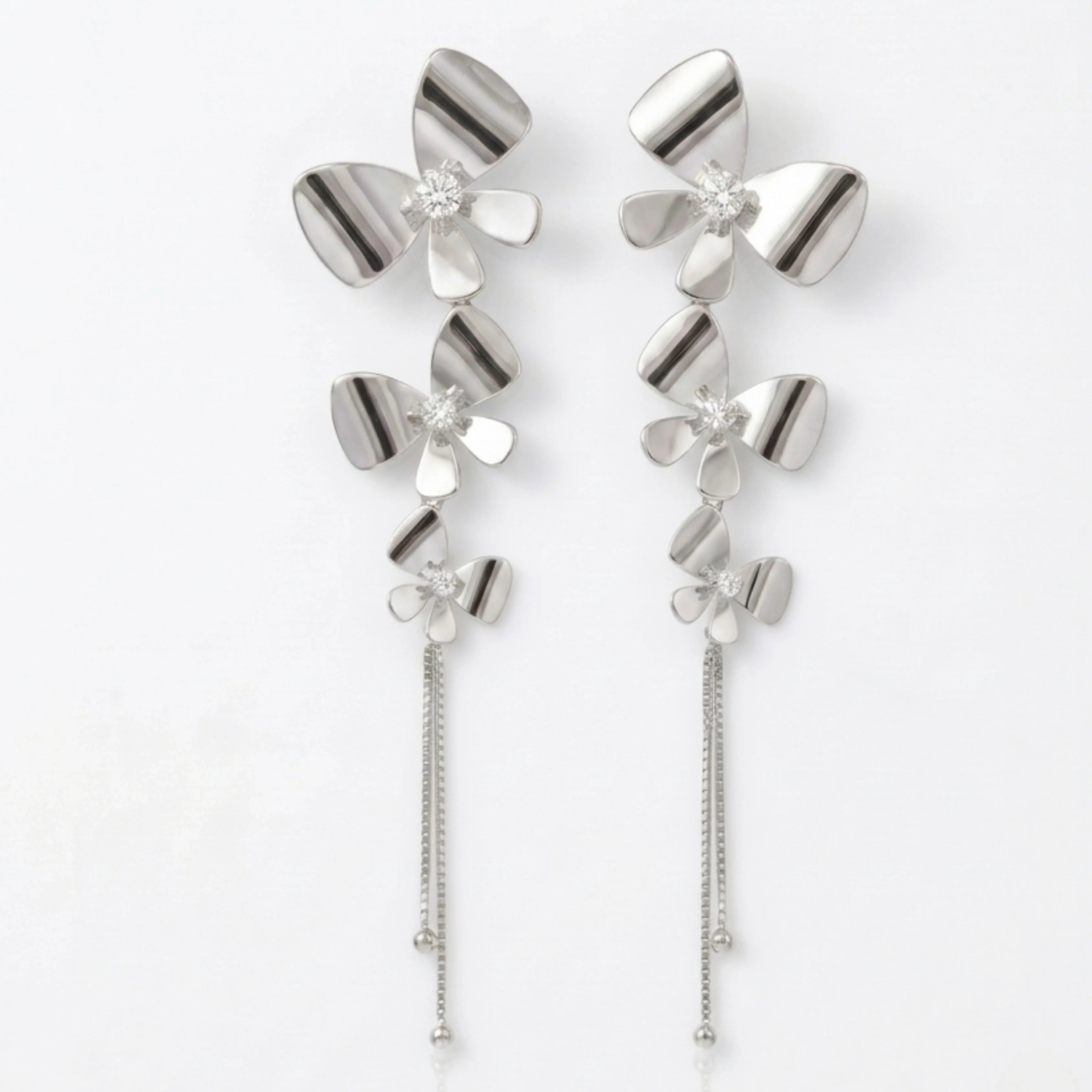 Silver Blossom Dangler