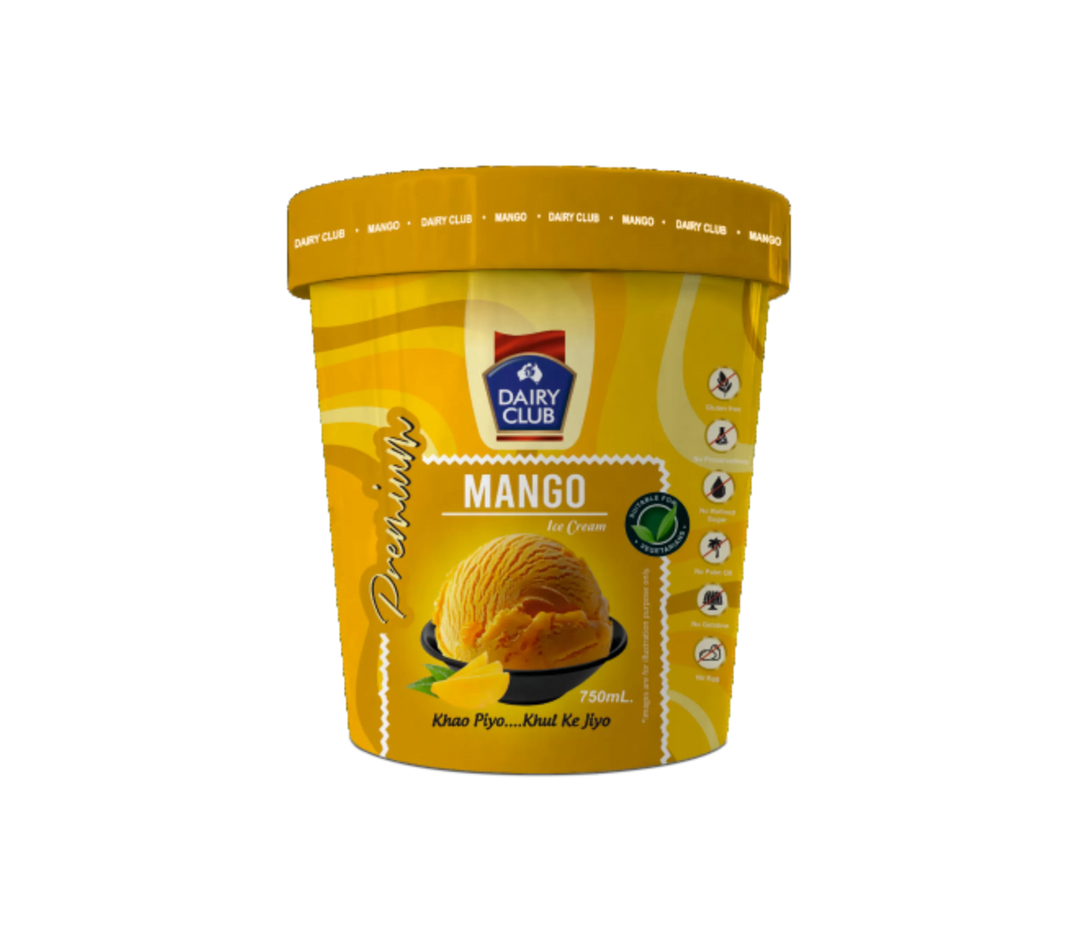 Dairyclub Mango Icecream 750 ml