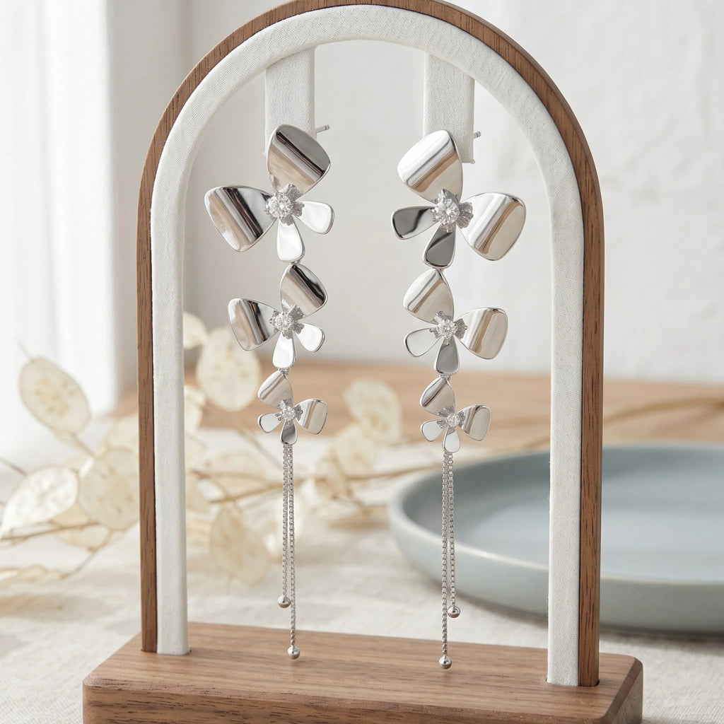Silver Blossom Dangler