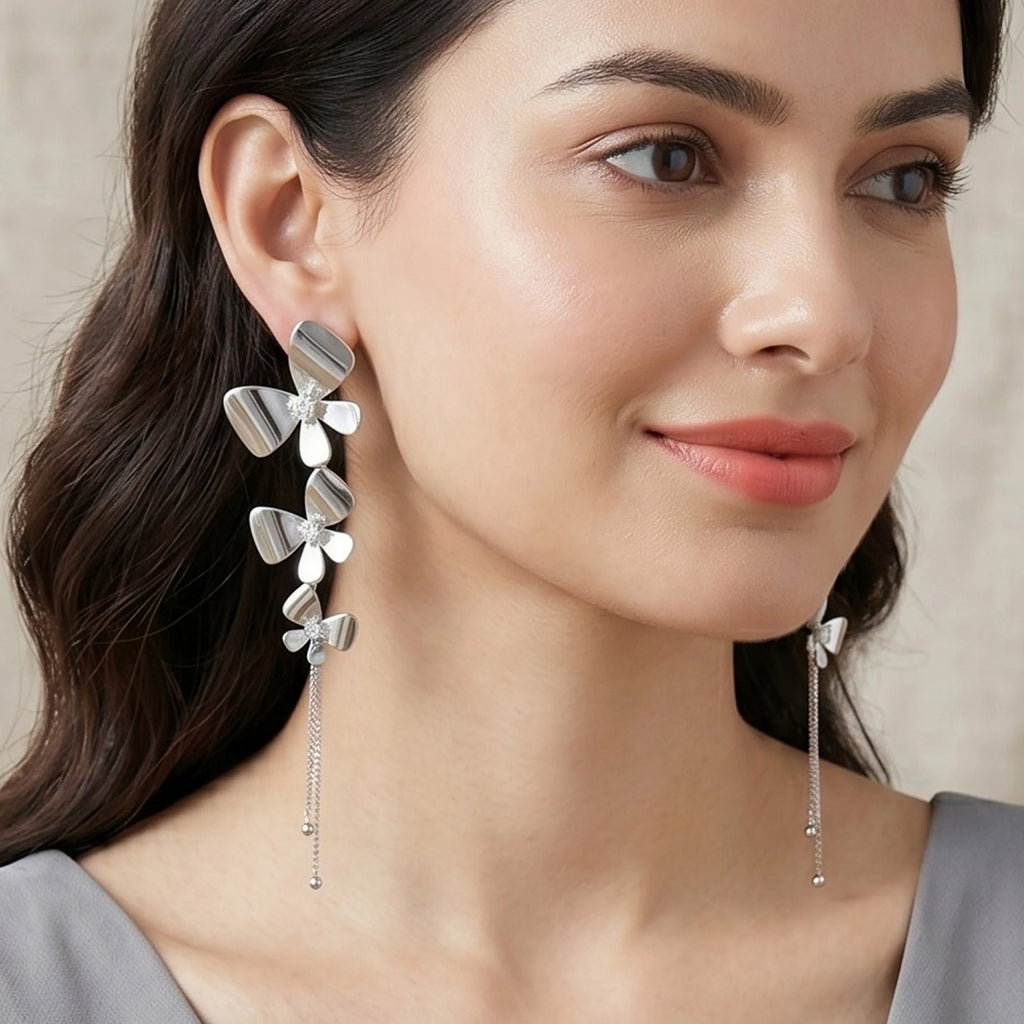 Silver Blossom Dangler