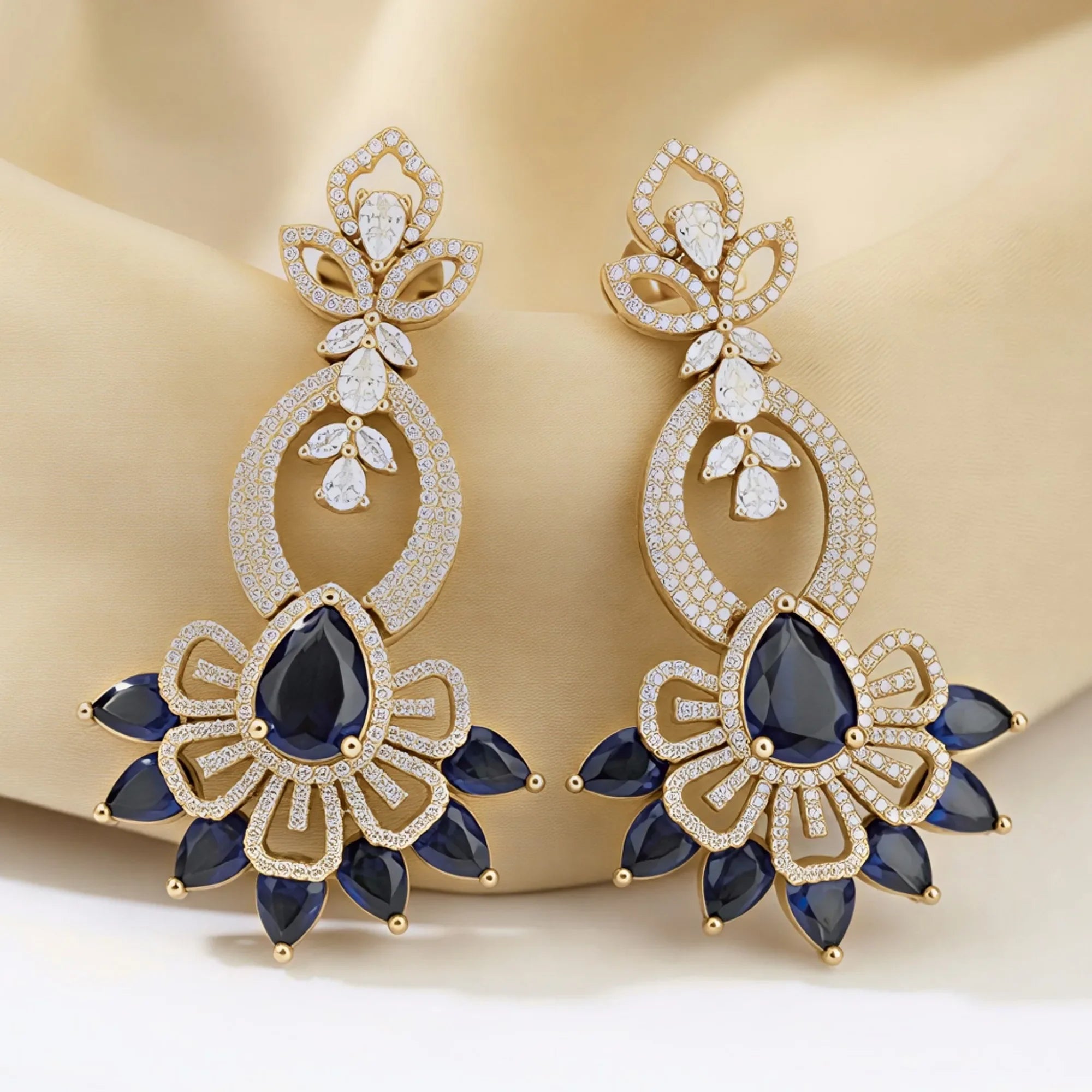 Neel Pushpa Leaf Dangles