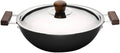 Wonderchef Ebony Hard Anodized Wok with Lid 28cm 4.5 L