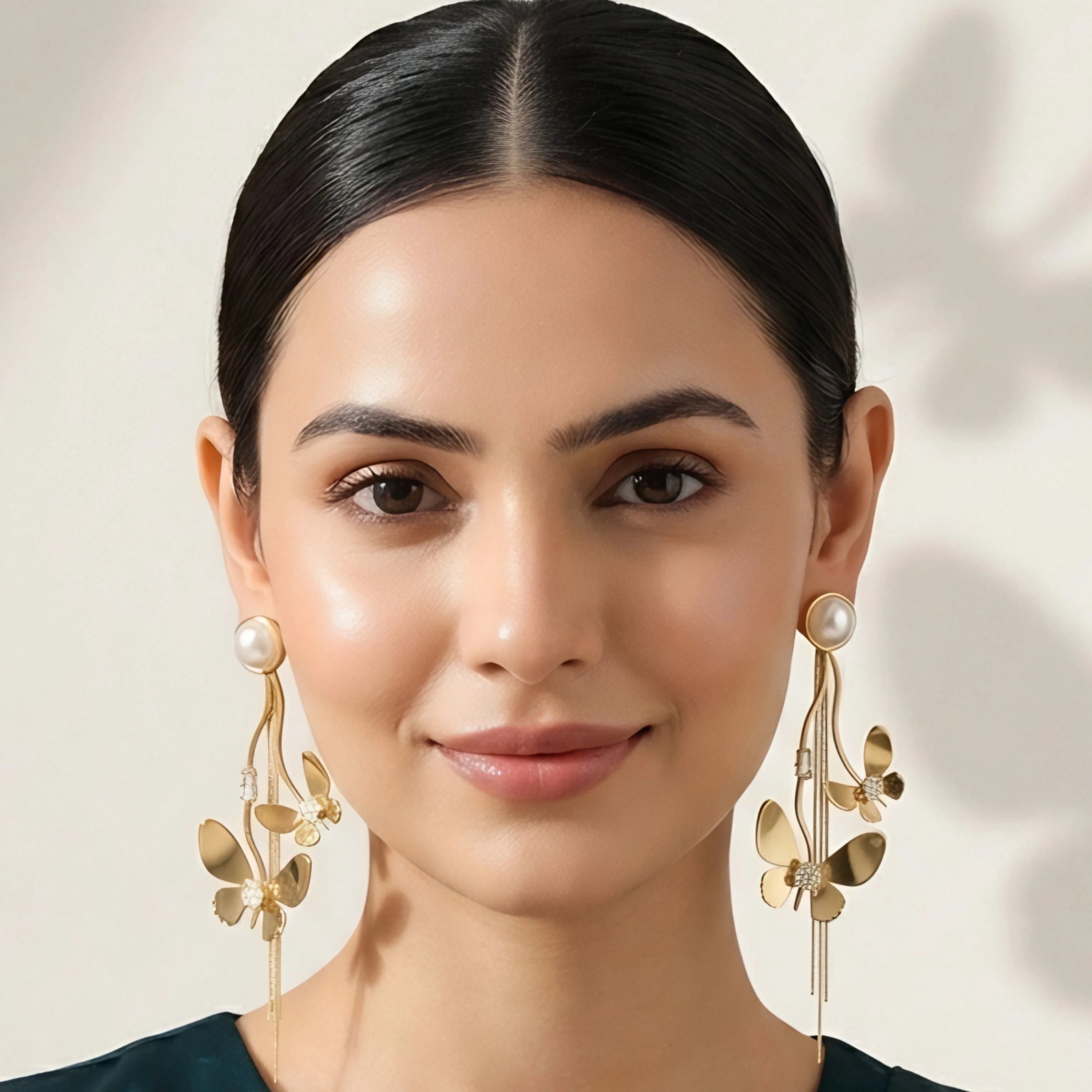 Gold Butterfly Danglers