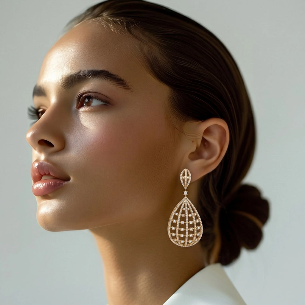 Mehndi Noor Basket Earrings