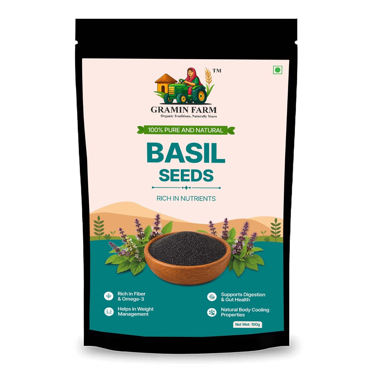 Gramam Basil Seeds 100 g
