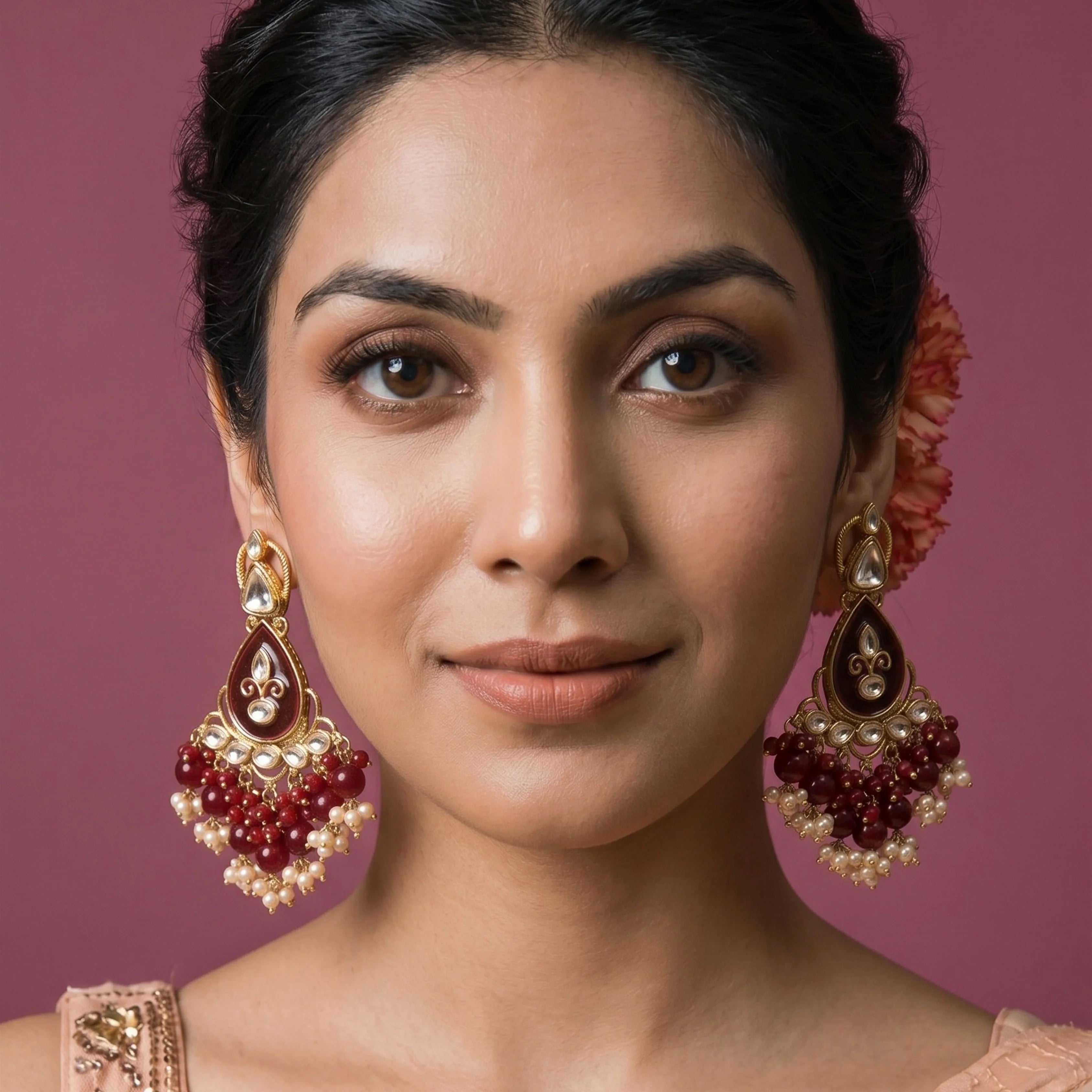 Rubby Ethnic Danglers