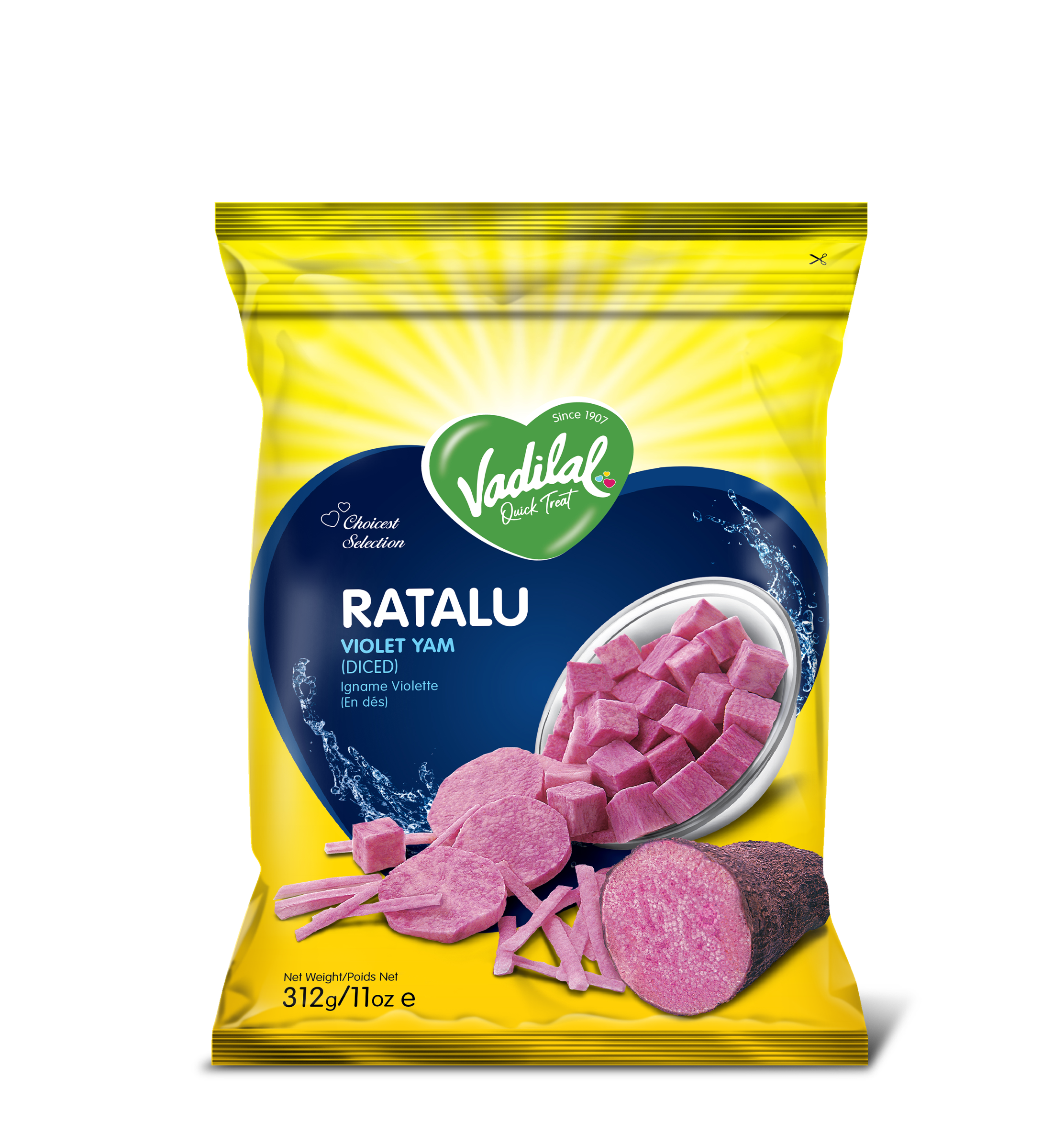 Vadilal Qt- Ratalu Diced Violet Yam 312 g