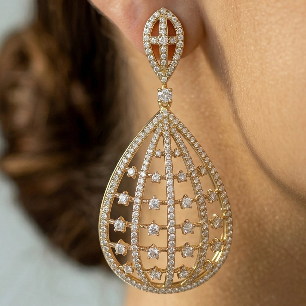 Mehndi Noor Basket Earrings