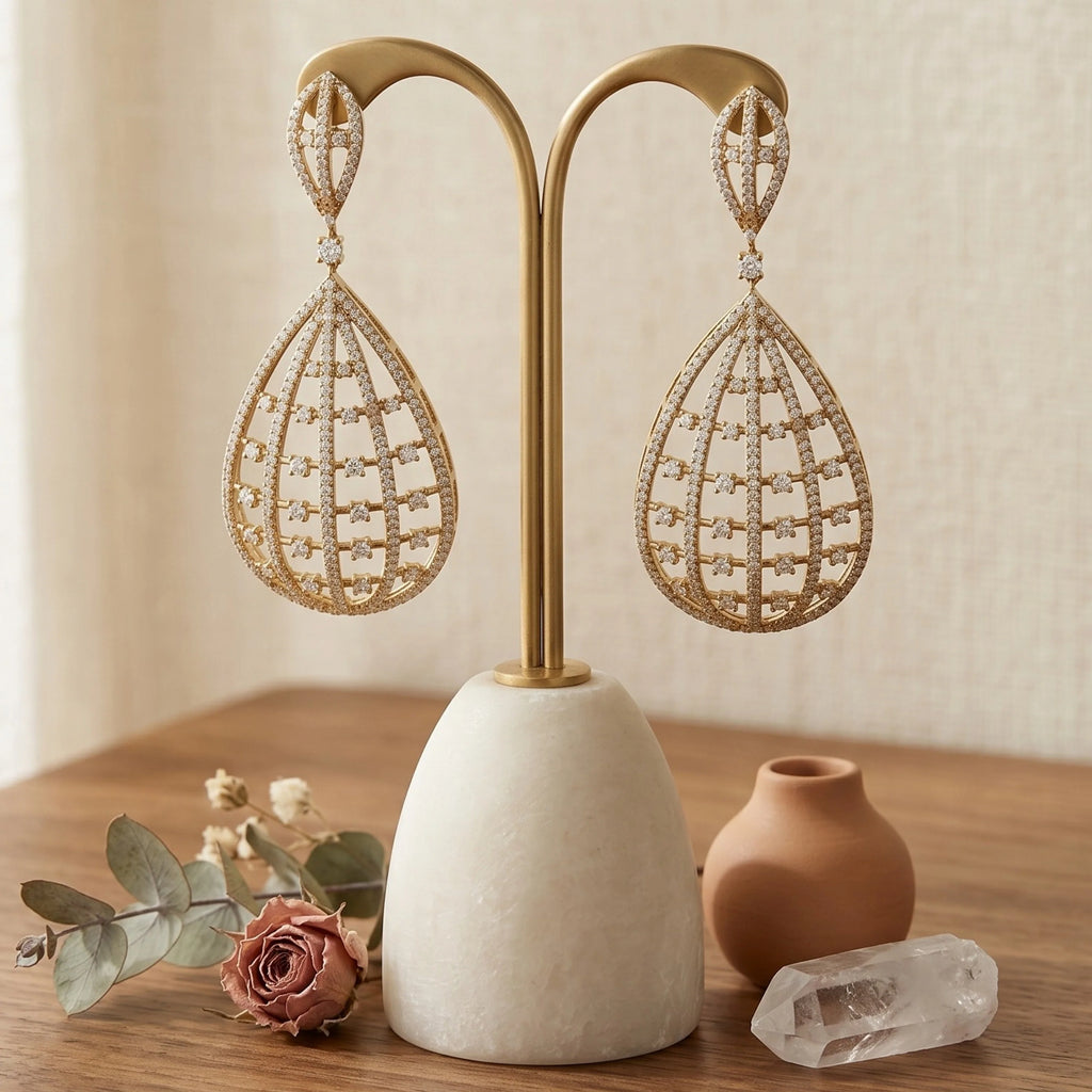 Mehndi Noor Basket Earrings