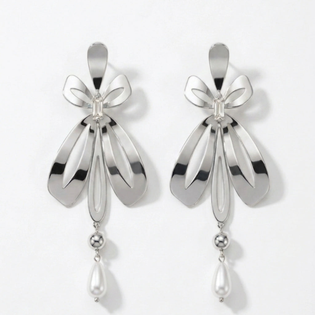 The Sophia Silver Bow Drop
