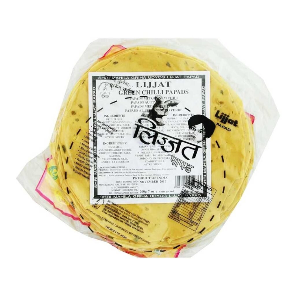 Lijjat Green Chilli Papad 200 g