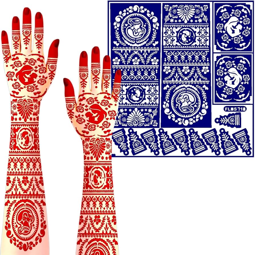 Mehendi Baby Hand Stencil 1 Piece