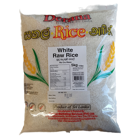 Derena White Raw Rice 5 kg