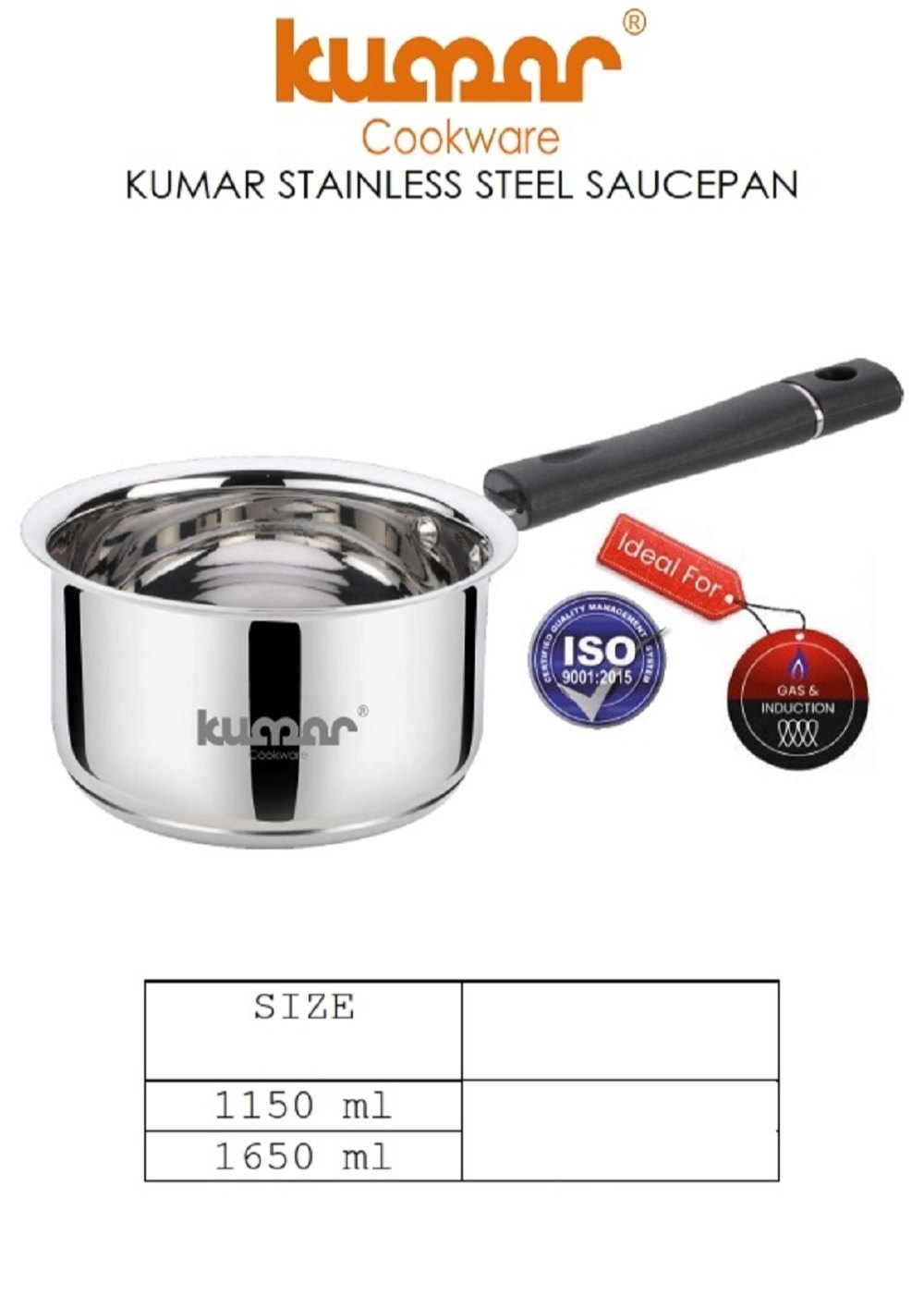 Kumar Saucepan 1150 ml