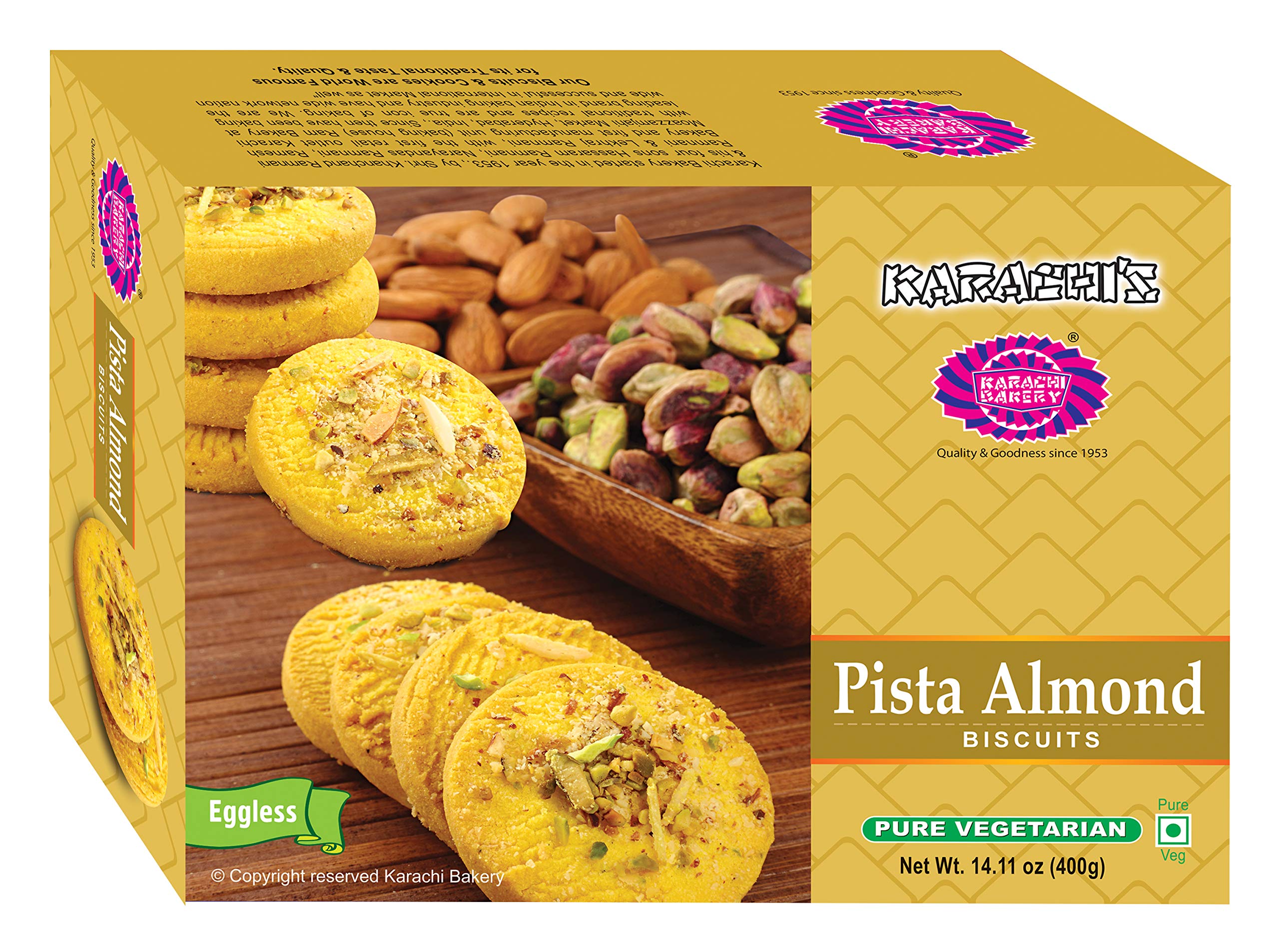Karachi Pista Almond Biscuit 400 g