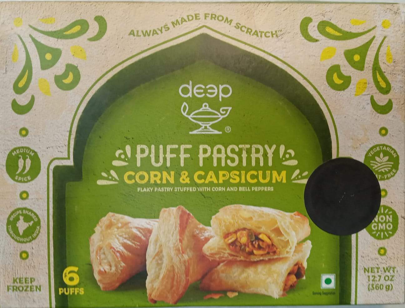 Deep Corn Capsicum Puff 360 g