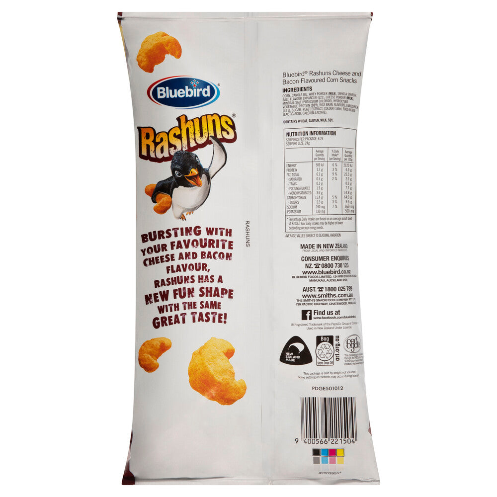 Rashuns Cheesy Bacon 150 g