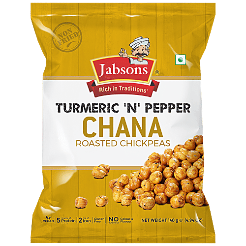 Jabsons Roasted Turmeric N Pepper Chana 140 g