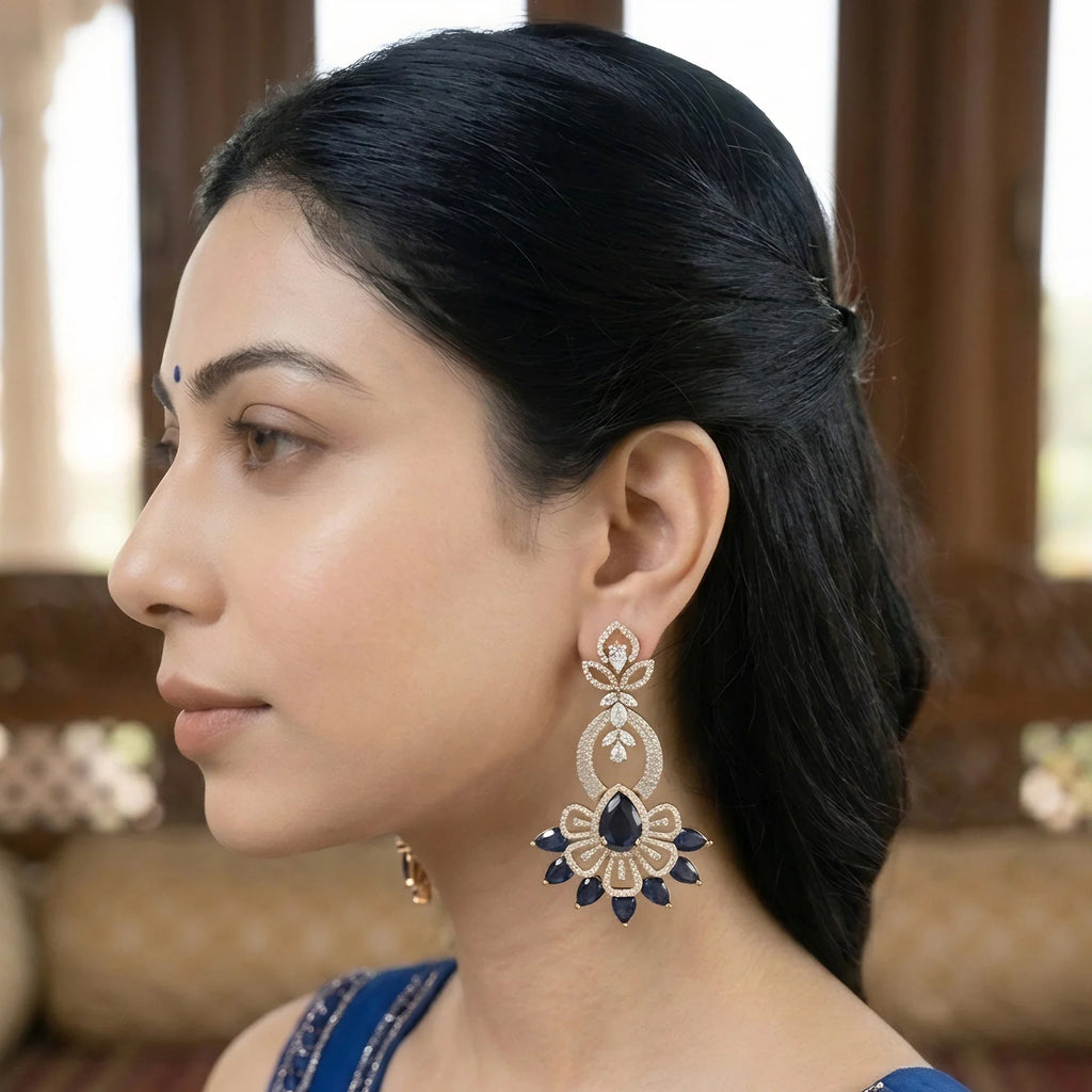 Neel Pushpa Leaf Dangles
