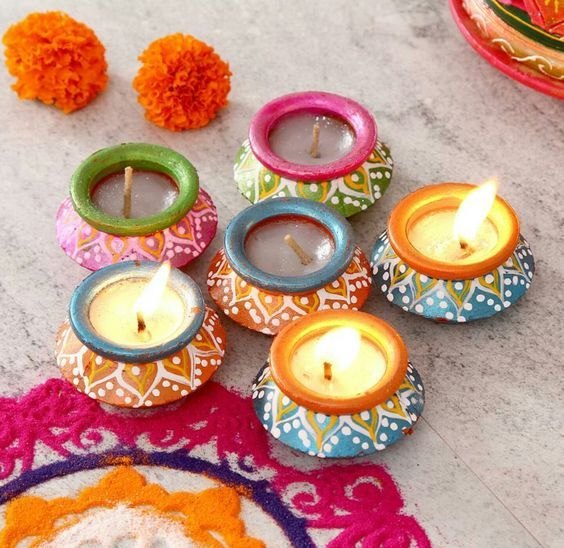 Viya Matki Diya Wax 4 Pieces