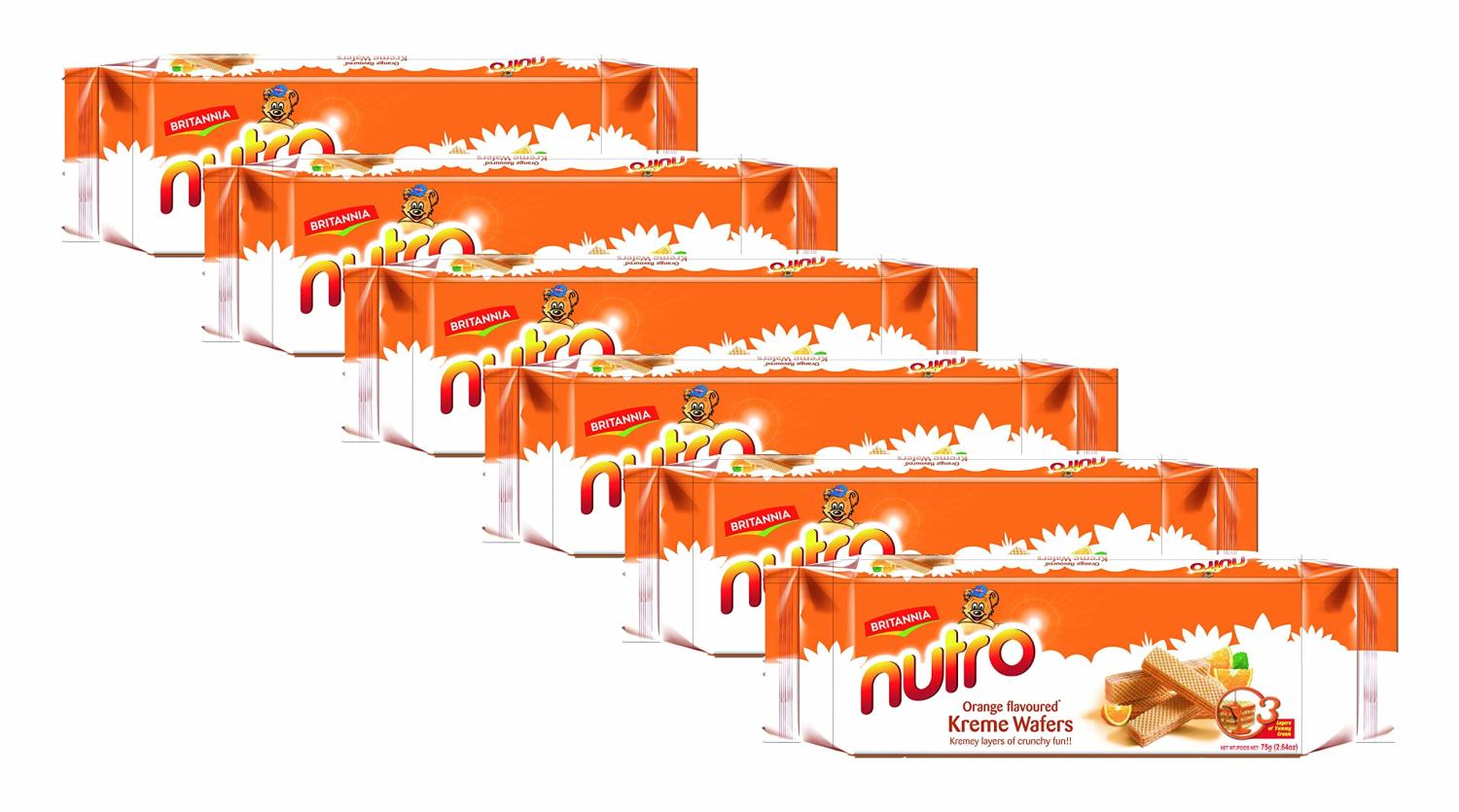 Britannia Orange Wafers Nutro 75 g