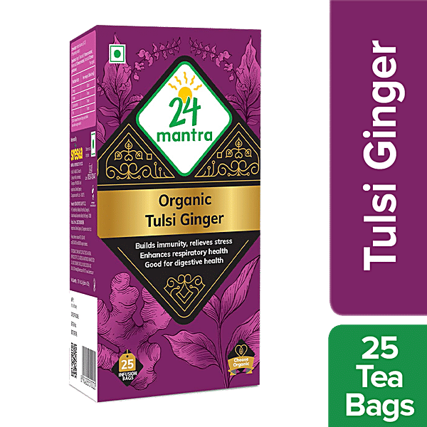 24MANTRA Organic Tulsi Ginger Tea 37.5 g