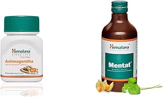 Himalaya Ashwagandha - General Wellness Tablets, 60 Tablets | Stress Relief | Rejuvenates Mind & B | Himalaya Mentat Syrup - 200 ml