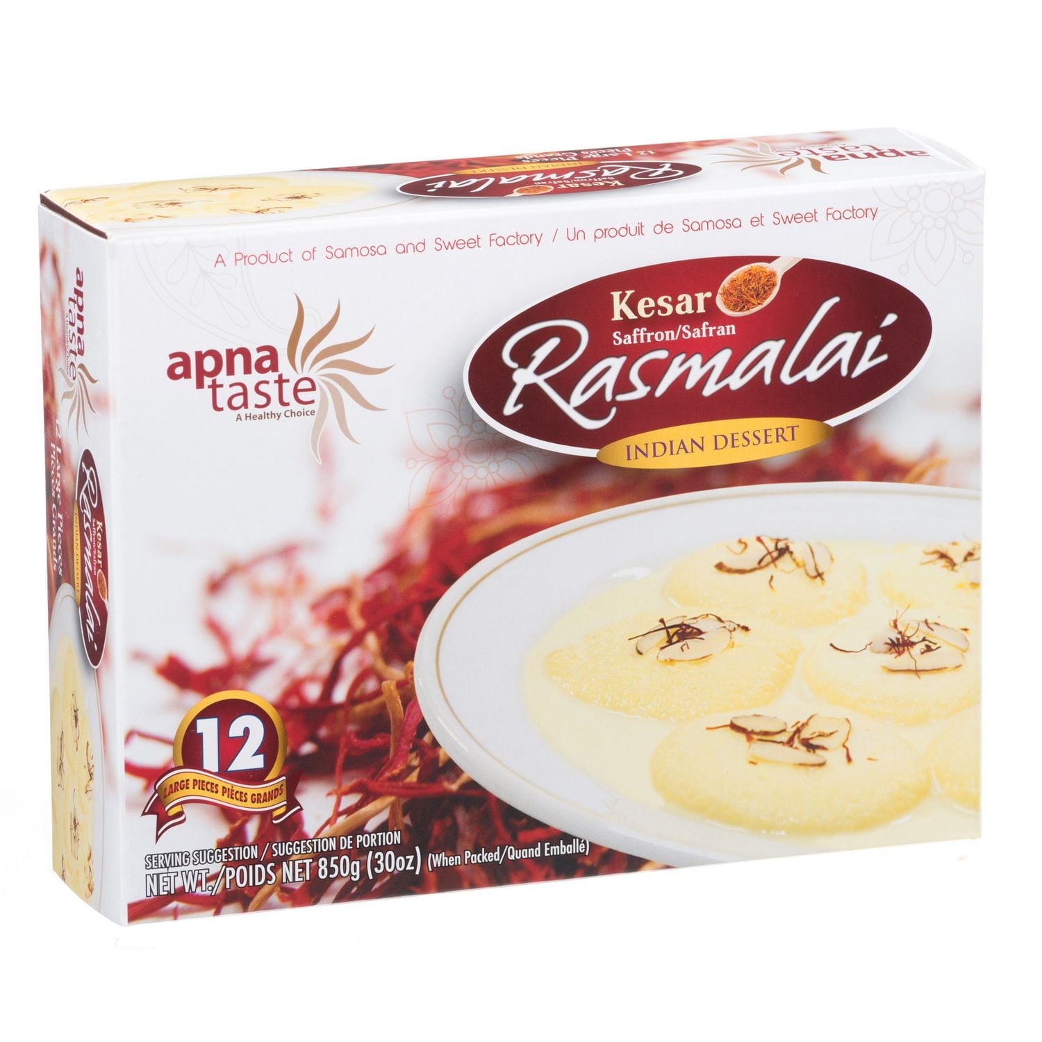 Apna Taste Kesar Rasamallai 850 g