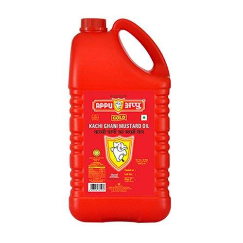 Appu Kachi Ghani Mustard Oil Gold 5 L