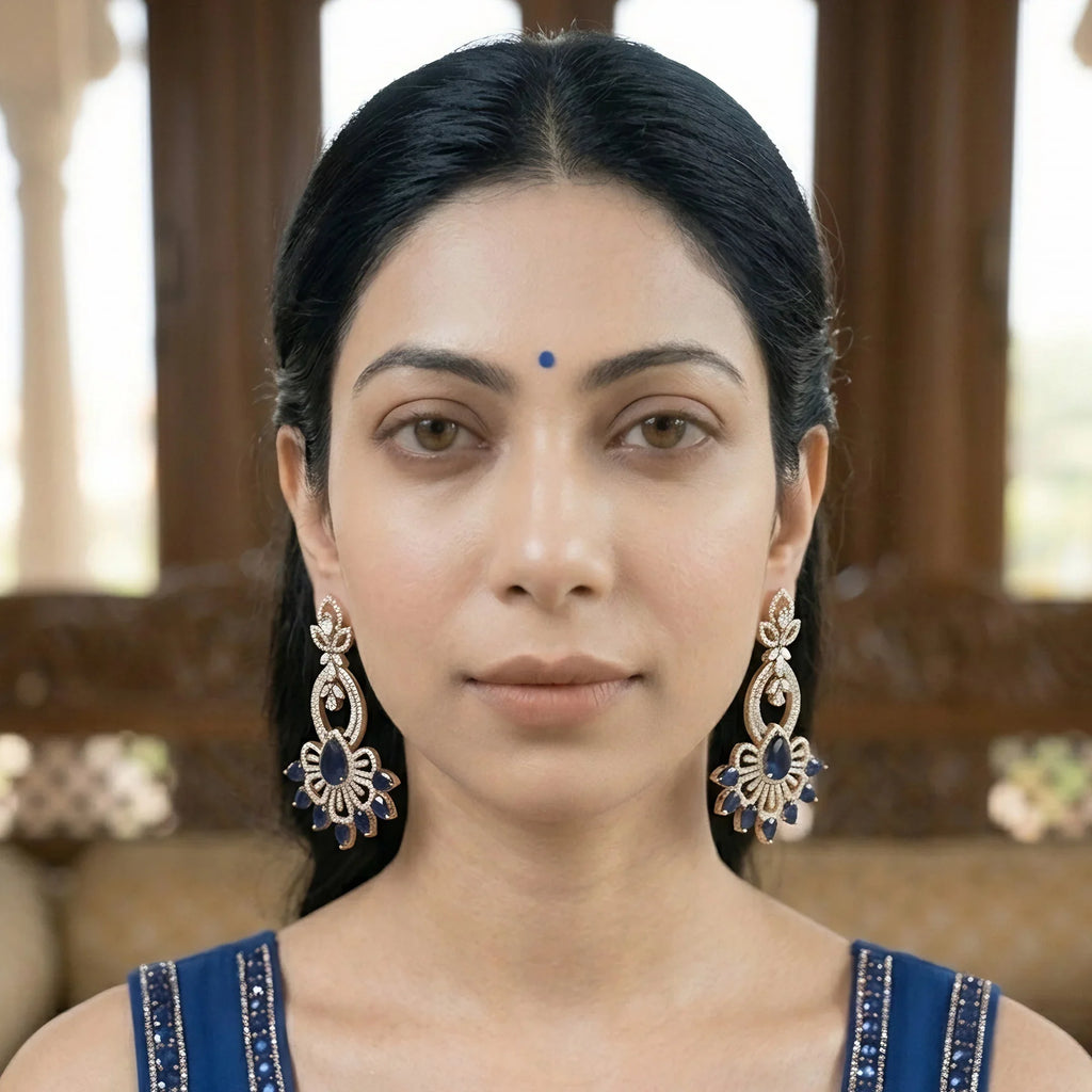 Neel Pushpa Leaf Dangles