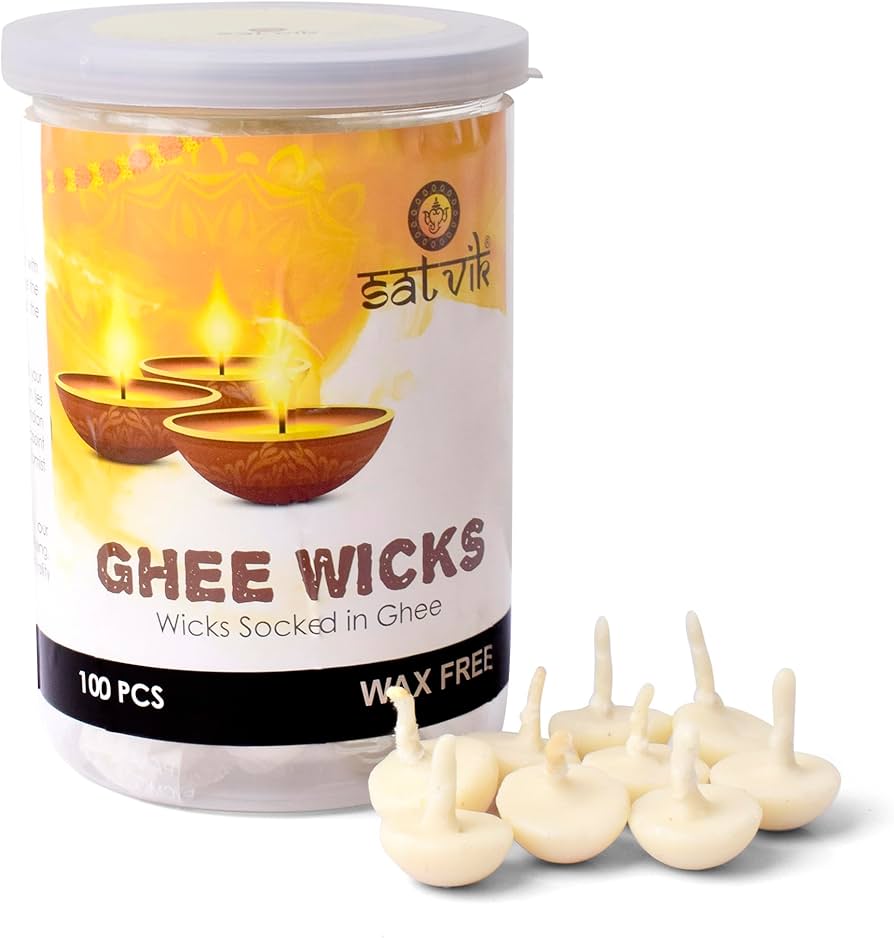Spark Ghee Cotton Wicks Round 60 pcs