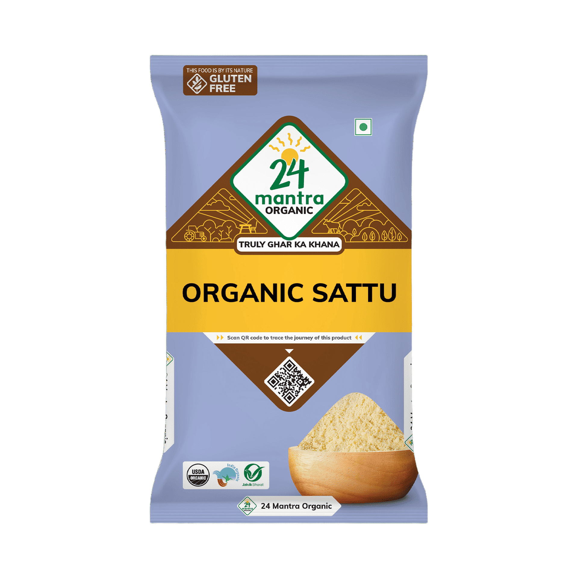 24MANTRA Organic Multigrain Sattiu 500 g