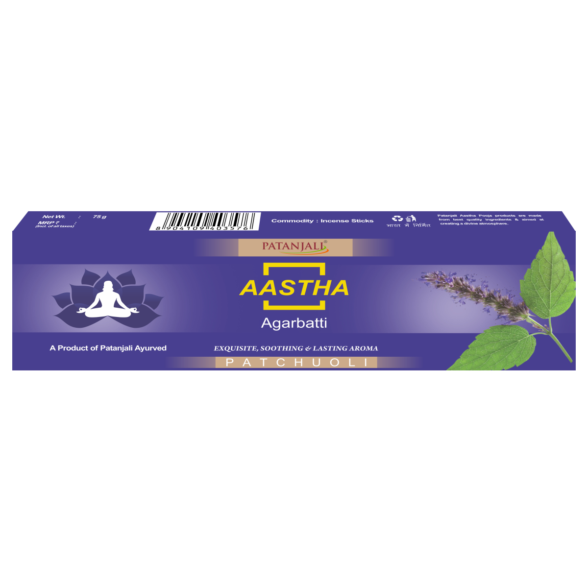 Patanjali Aastha Agarbati Patchuoli