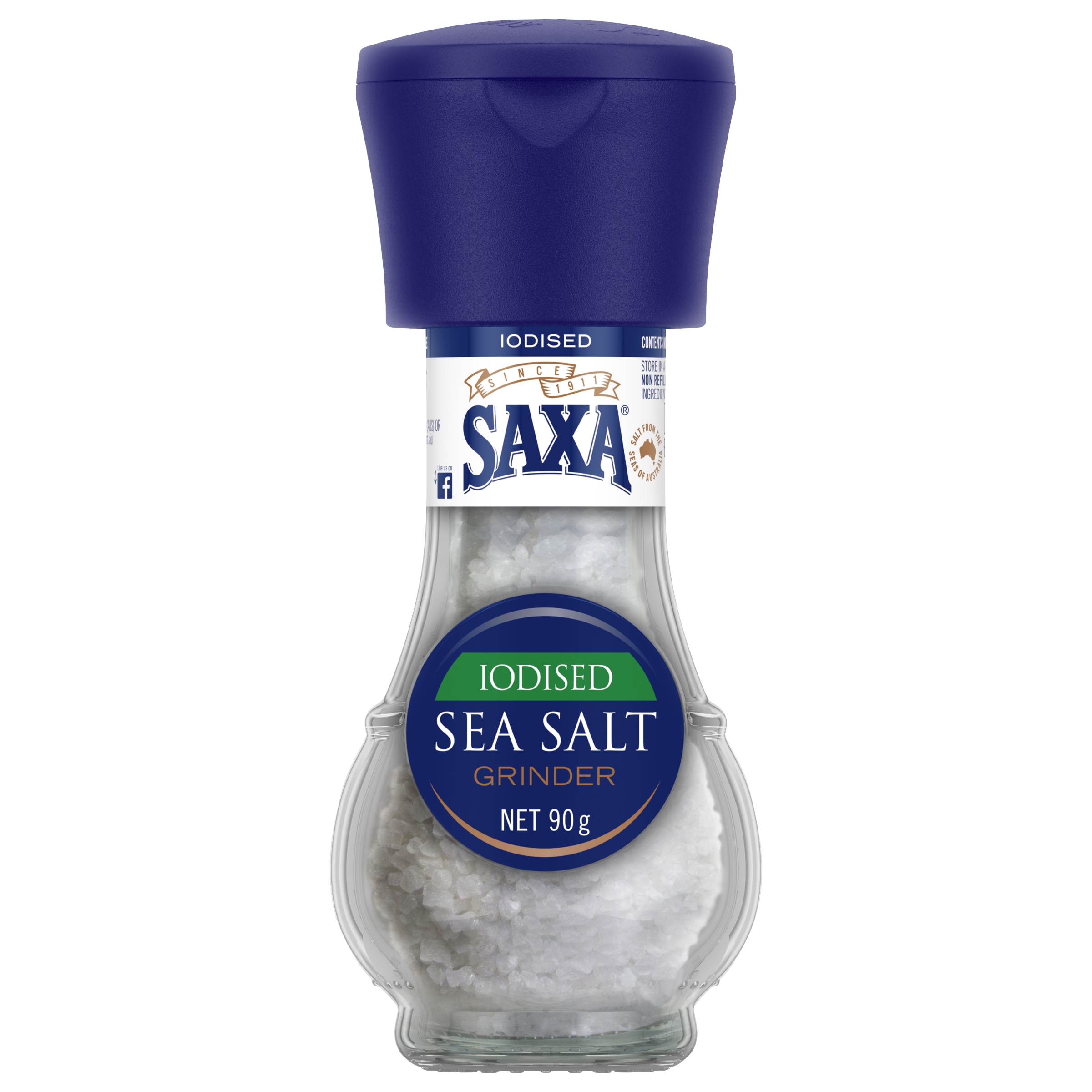 Saxa Grinder Sea Salt Iodised 90 g
