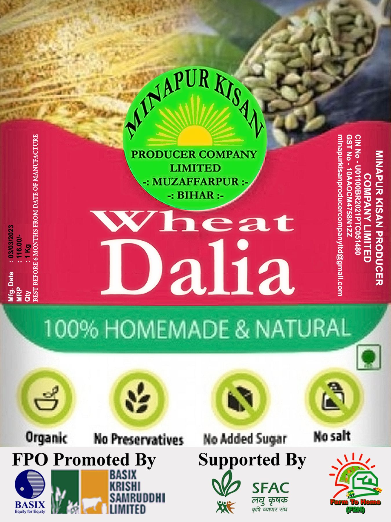 Indya Wheat Dalia 1 kg