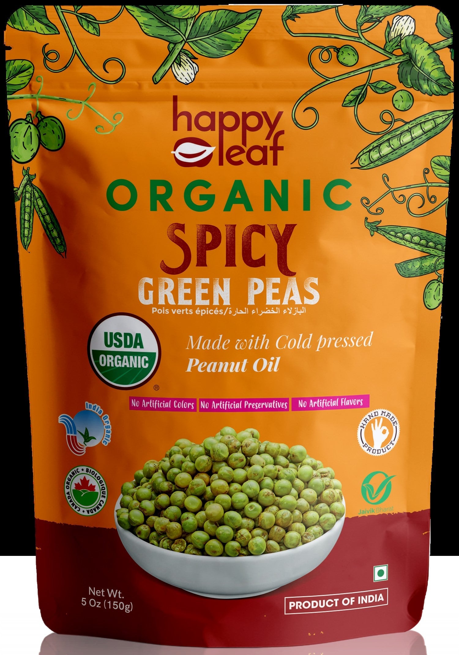 Happy Leaf Spicy Green Peas 170 g