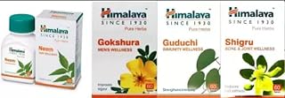 HIMALAYA Neem Skin Gokshura Mens Guduchi Immunity and Shigru Bone-Joint Wellness (Pack of 4) (Pack of 4)