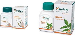 Himalaya Wellness Pure Herbs Lasuna Cardiac Wellness - 60 Tablets & Himalaya Wellness Pure Herbs Neem Skin Wellness - 60 Tablets
