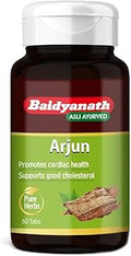 Baidyanath Arjun -60 Tablets | Ayurvedic Arjuna Extract | Supports Circulation, Lipid, Cholesterol Balance & Herbal Heart Wellness Supplement
