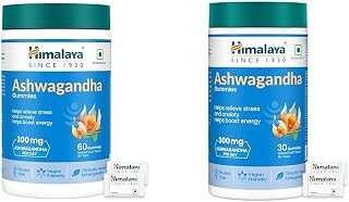 Himalaya KSM-66 Ashwagandha Gummies | Helps Relieve Stress and Anxiety | Helps Boost Energy | Supports Cortisol Levels |Clinically Proven | Vegan Friendly | 60 Gummies|Himalaya KSM-66 Ashwagandha