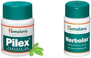 Himalaya Pilex Tablets - 60 Count & Himalaya Herbolax Tablets - 100 Count