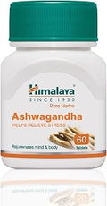Himalaya Ashwagandha | 100% Pure Ashwagandha Root Extract | For Stress Relief | Rejuvenates Mind & Body | 60 Tablets