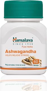 Himalaya Ashwagandha | 100% Pure Ashwagandha Root Extract | For Stress Relief | Rejuvenates Mind & Body | 60 Tablets